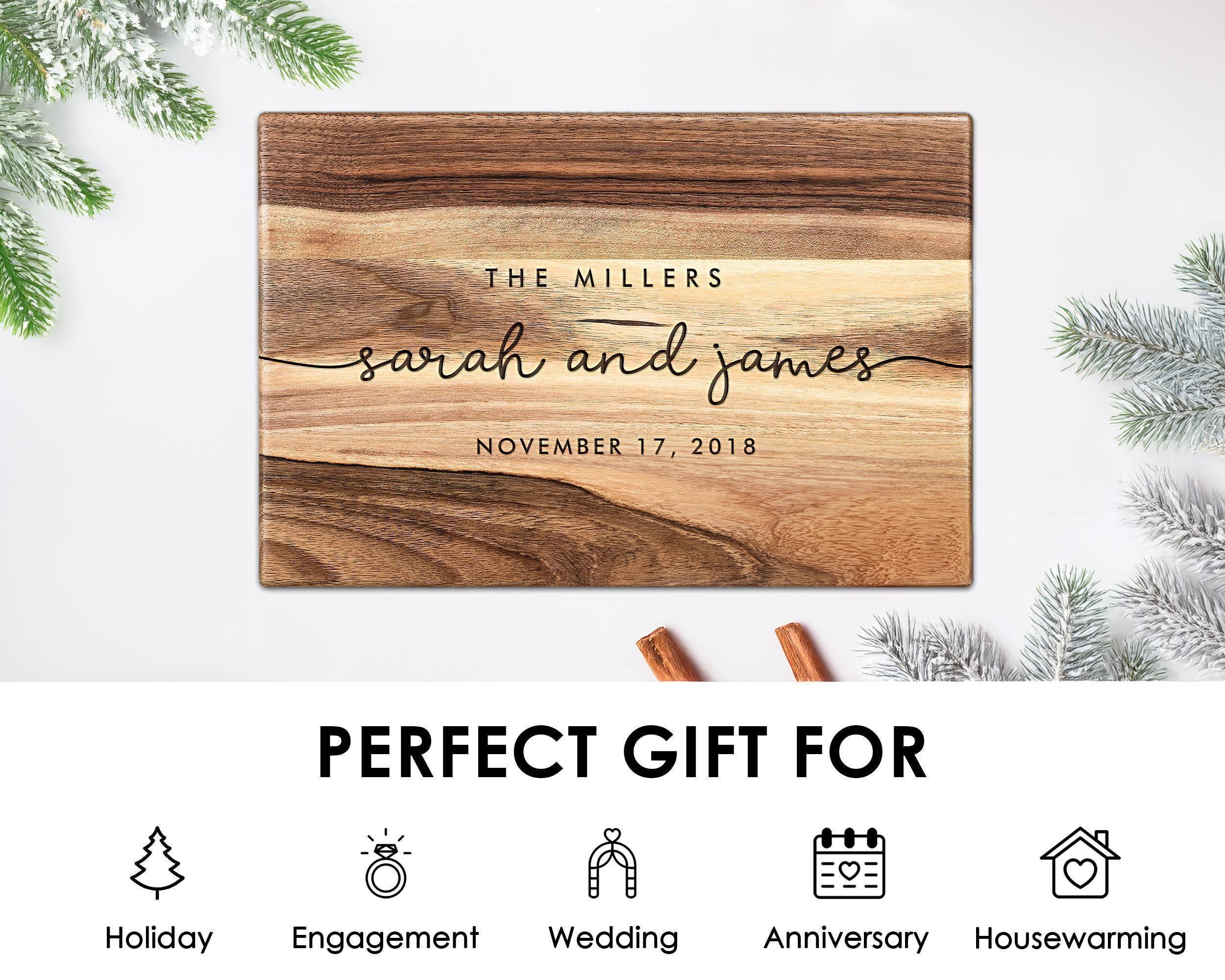Personalized Cutting Board – Wedding Gift for Couple, Custom Engraved Wooden Board | Bridal Shower, Housewarming Gift for Family Personalized Cutting Board – Wedding Gift for Couple, Custom Engraved Wooden Board | Bridal Shower, Housewarming Gift for Family