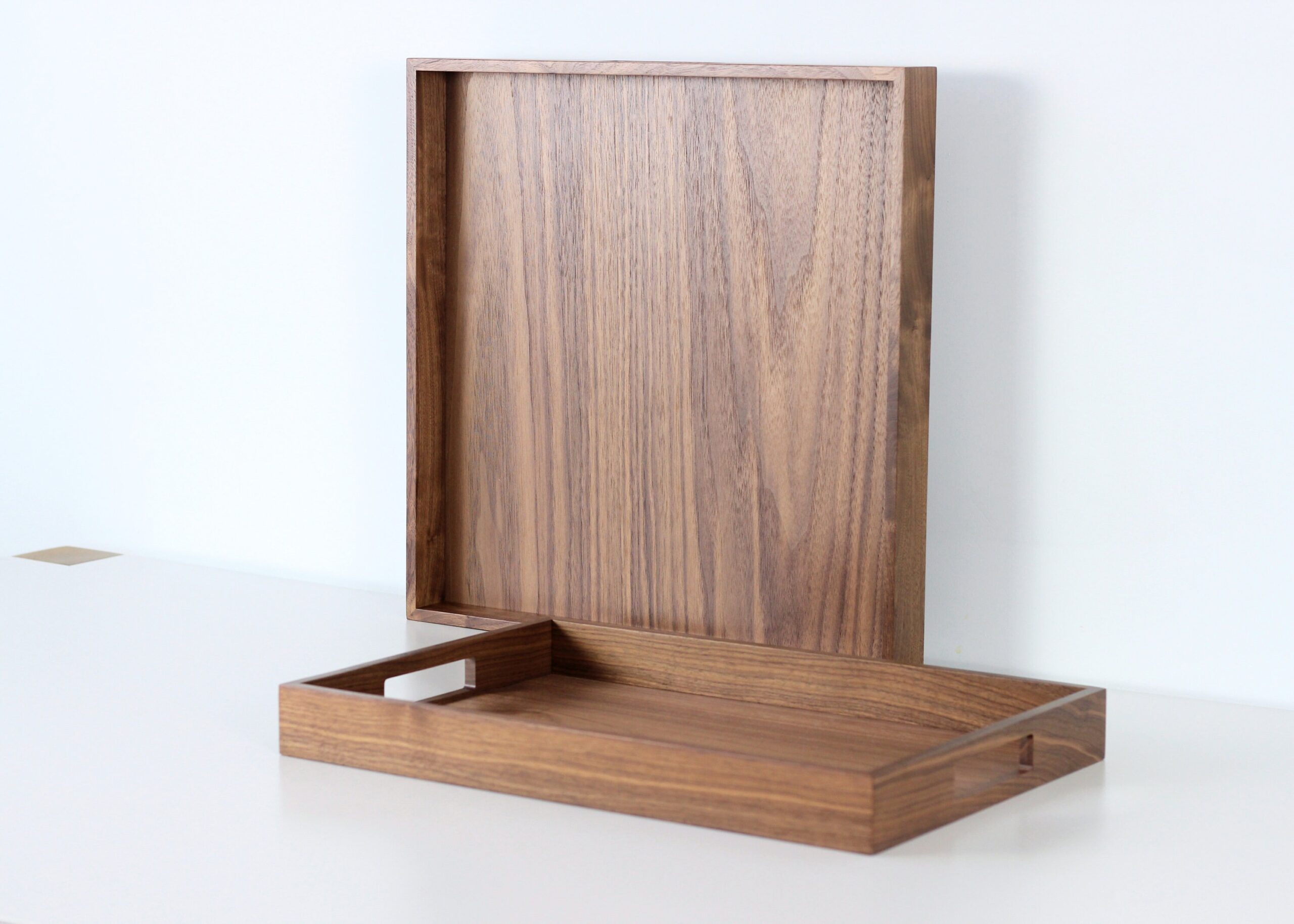Wooden Ottoman Tray with Handles Wooden Ottoman Tray with Handles