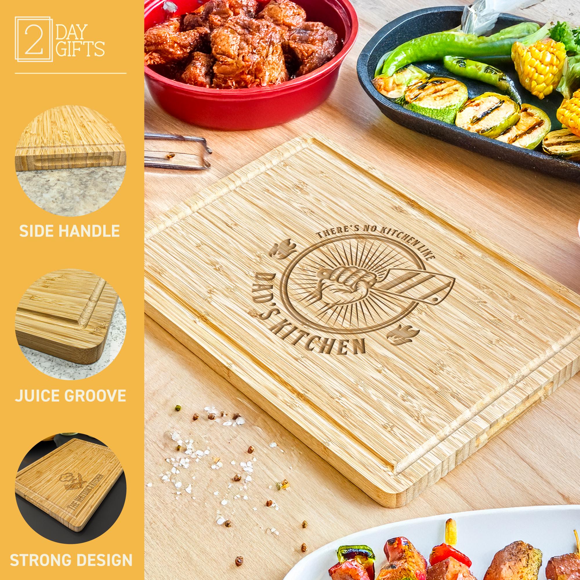 Dad’s Kitchen Cutting Board – Custom Father's Day Gift for Him Dad’s Kitchen Cutting Board – Custom Father's Day Gift for Him