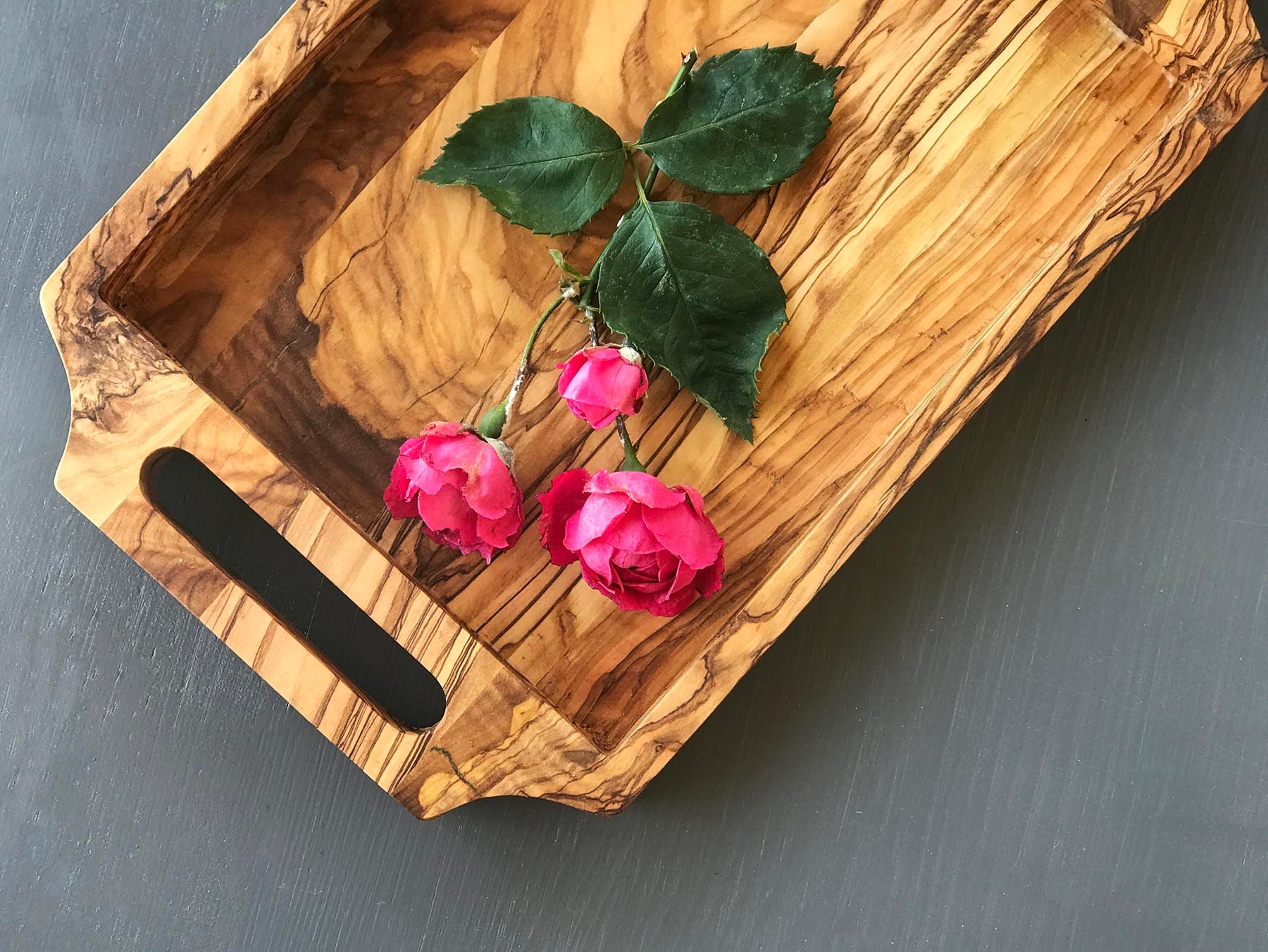 Personalized Olive Wood Serving Tray Personalized Olive Wood Serving Tray