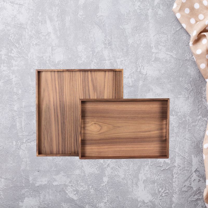 Wooden Ottoman Tray with Handles Wooden Ottoman Tray with Handles